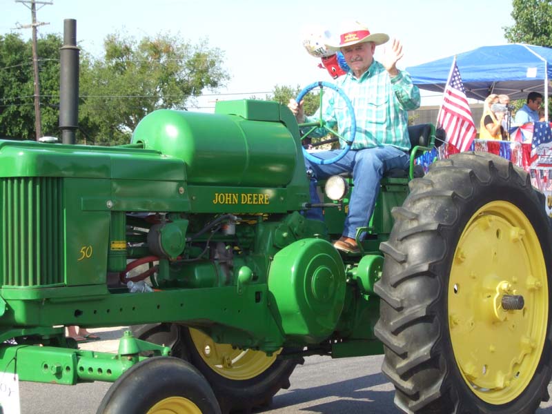 photo of Rider on John Deere tractor
